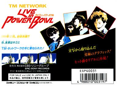 TM Network: Live in Power Bowl - Box - Back Image