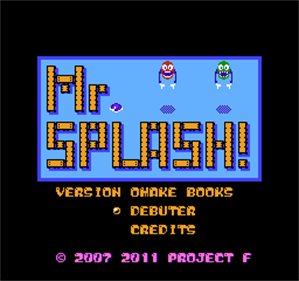 Mr. Splash! - Screenshot - Game Title Image