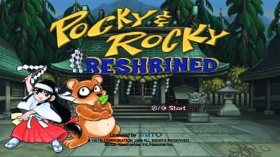 Pocky & Rocky Reshrined - Screenshot - Game Title Image