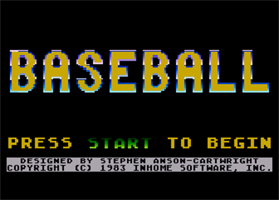 Baseball (Inhome Software) - Screenshot - Game Title Image