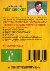 Graham Gooch's Test Cricket  - Box - Back Image