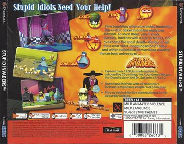 Stupid Invaders: The Epic Adventure of Five Incredibly Stupid Aliens - Box - Back Image