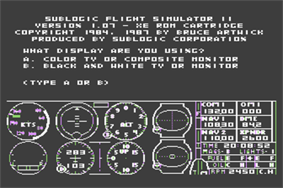 Flight Simulator II - Screenshot - Game Title Image