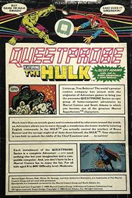 Questprobe featuring the Hulk - Box - Back Image