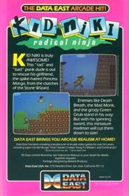 Kid Niki: Radical Ninja - Box - Back Image