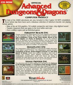 Advanced Dungeons & Dragons: Collector's Edition - Box - Back Image