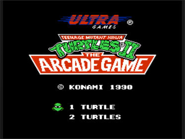 Teenage Mutant Ninja Turtles II: The Arcade Game - Screenshot - Game Title Image