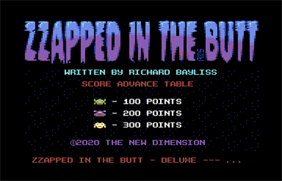 Zzapped in the Butt: Deluxe - Screenshot - Game Title Image