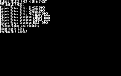 Ken Uston's Professional Blackjack - Screenshot - Game Select Image