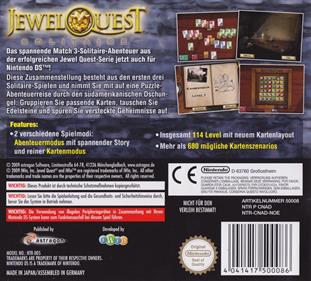 Jewel Quest Solitaire Trio - Box - Back Image