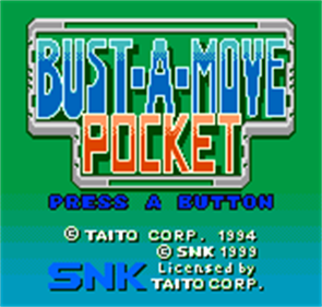 Bust-A-Move Pocket - Screenshot - Game Title Image