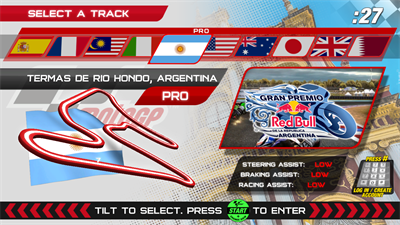 MotoGP - Screenshot - Game Select Image