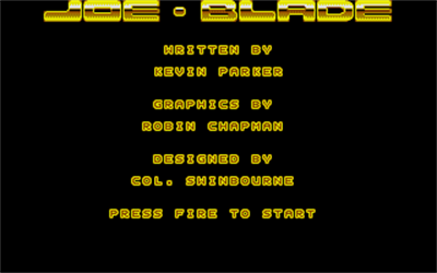Joe Blade - Screenshot - Game Title Image