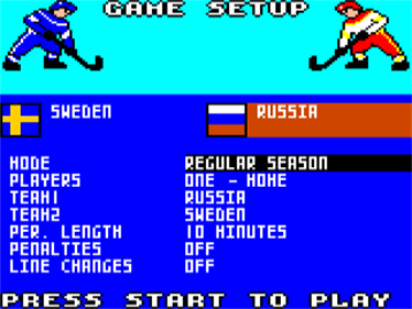 Championship Hockey - Screenshot - Game Select Image