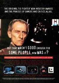 Star Wars: TIE Fighter (Collector's CD-ROM) - Advertisement Flyer - Front Image