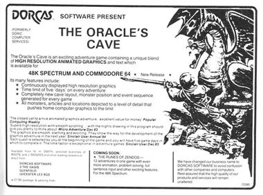 The Oracle's Cave - Advertisement Flyer - Front Image