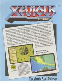 Xevious - Box - Back Image