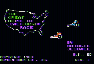 The Great Maine to California Race - Screenshot - Game Title Image