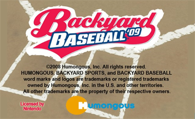 Backyard Baseball '09 - Screenshot - Game Title Image