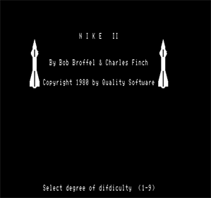 Nike II - Screenshot - Game Title Image