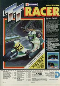 TT Racer - Advertisement Flyer - Front Image