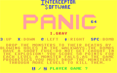 Panic 64 - Screenshot - Game Title Image