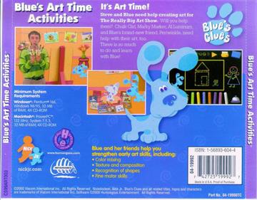 Blue's Art Time Activities - Box - Back Image