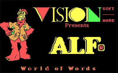 ALF's World of Words - Screenshot - Game Title Image