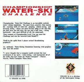 Championship Water-Skiing - Box - Back Image