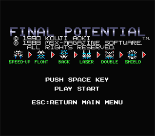 Final Potential - Screenshot - Game Select Image