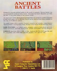 Encyclopedia of War: Ancient Battles - Box - Back Image