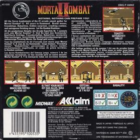 Mortal Kombat II - Box - Back Image