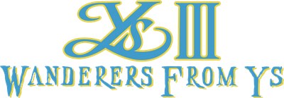 Ys III: Wanderers from Ys - Clear Logo Image