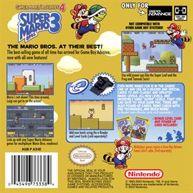 Super Mario Advance 4: Super Mario Bros. 3 - Box - Back - Reconstructed