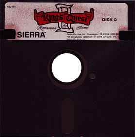 King's Quest II: Romancing the Throne (PCjr) - Disc Image