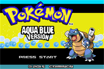 Pokémon Aqua Blue - Screenshot - Game Title Image