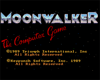 Michael Jackson: Moonwalker - Screenshot - Game Title Image