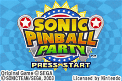 Combo Pack: Sonic Advance + Sonic Pinball Party - Screenshot - Game Title