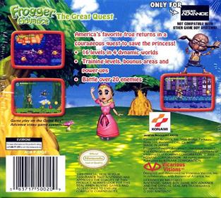 Frogger Advance: The Great Quest - Box - Back Image