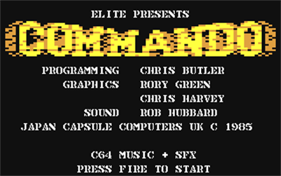 Commando Arcade - Screenshot - Game Title Image