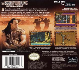 The Scorpion King: Sword of Osiris - Box - Back Image