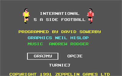 International 5 A-Side - Screenshot - Game Title Image