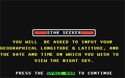 Star Seeker - Screenshot - Game Title Image