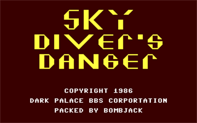 Sky Diver's Danger - Screenshot - Game Title Image