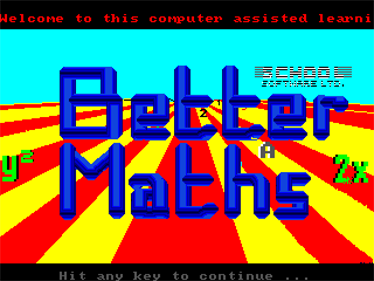 Better Maths - Screenshot - Game Title Image