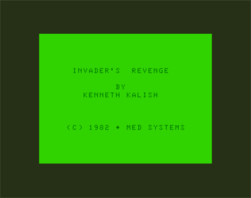 Invaders Revenge - Screenshot - Game Title Image