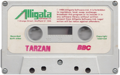 Tarzan (Alligata Software) - Cart - Front Image