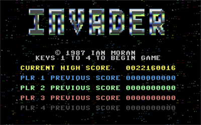 Invader (Ian Moran) - Screenshot - Game Title Image