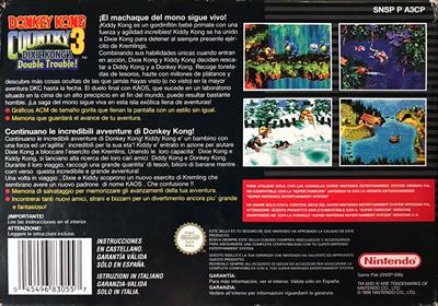 Donkey Kong Country 3: Dixie Kong's Double Trouble! - Box - Back Image