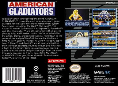 American Gladiators - Box - Back Image